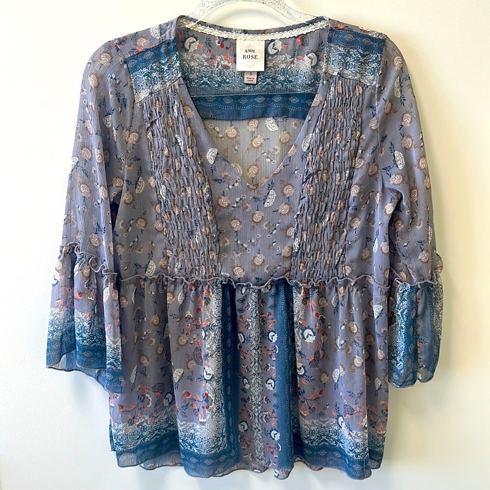 Knox Rose Boho Blouse • Sz S